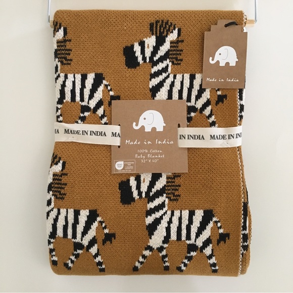 Made in India Other New Baby Blanket 0 Cotton Zebras Theme Baby